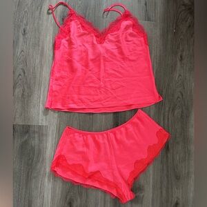 Hot pink lingerie set